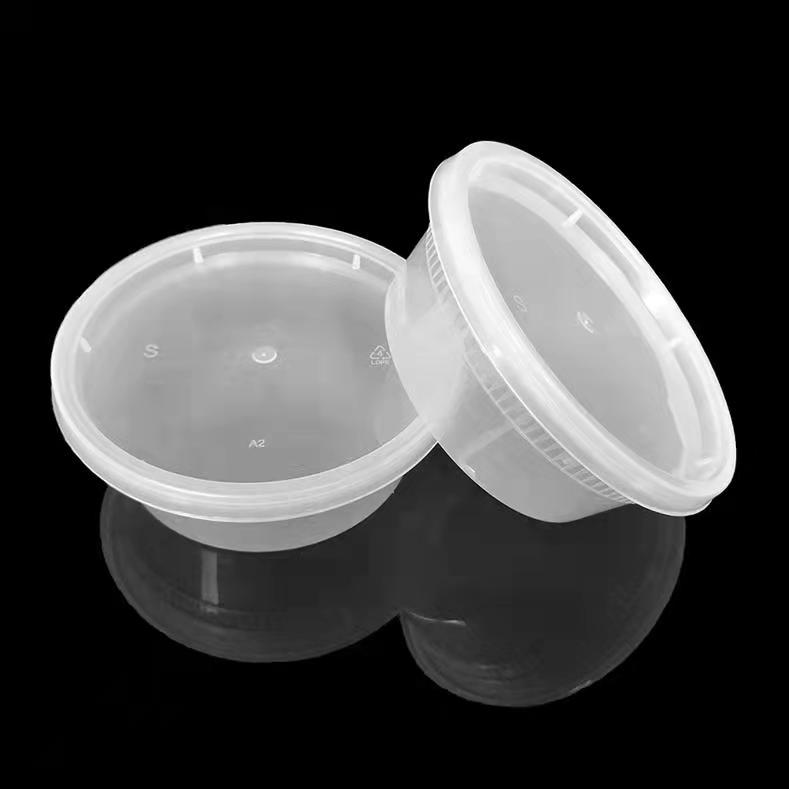8oz ODM/OEM Disposable Plastic Round Microwave Food Container, Leak Proof Soup Cup