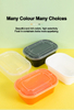 Rectangular 350ml Small Portions Multi-color Disposable Plastic To Go Food Containers
