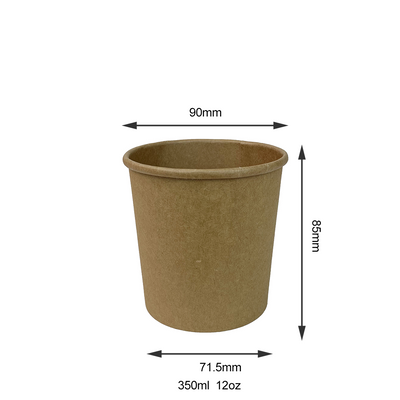 52oz Kraft Paper Soup Containers, Ice Cream Container, Disposable Paper Food Cups, To Go Hot Soup Bowls, Disposable Soup Cups Paper