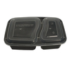 Wholesale Lunch Box Containers Disposable Plastic 2 Compartment Bento Lunchbox