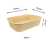 500ML Take-Out Containers Take-Out Boxes Disposable Lunch Box with Lid, Kraft Paper Packing Box, Fast Food Box, Lunch Box, Sushi Box, Salad Box 