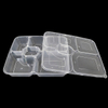1000ml Disposable Divided Plastic Food Container 6 Compartment Lunch Box with Lid