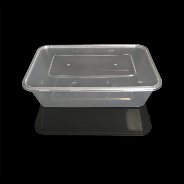 microvave 1000ml clear rectangular disposable food to go containers