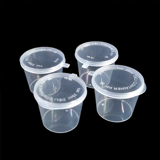 Black/Clear Disposable Plastic PP Takeaway Containers Food Seasoning Sauce  Cup With Lids Manufacturers and Suppliers - China Factory - Dongyang City  Plastics Co.,Ltd