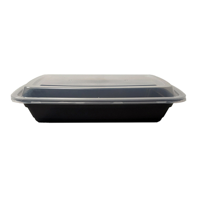 28oz 1 Compartment Black Plastic Food Container with Lid - Buy black