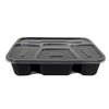 1000ml Disposable Divided Plastic Food Container Lunch Box 5 Compartments Food Container