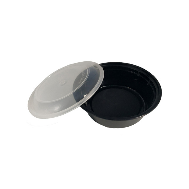 900ml/32oz plastic round take away food catering boxes container
